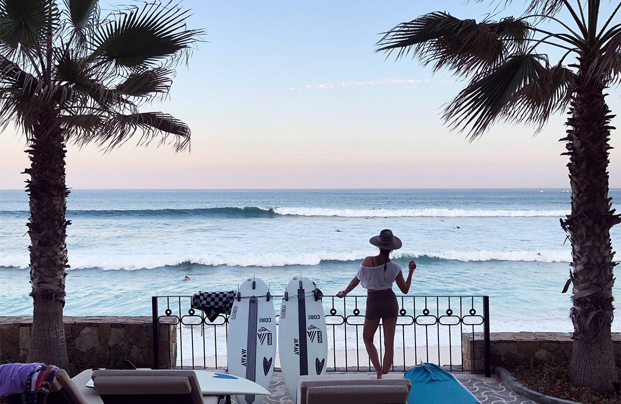 The waves in front of the Cabo Surf Hotel are consistent, yet gentle – perfect for learning to surf